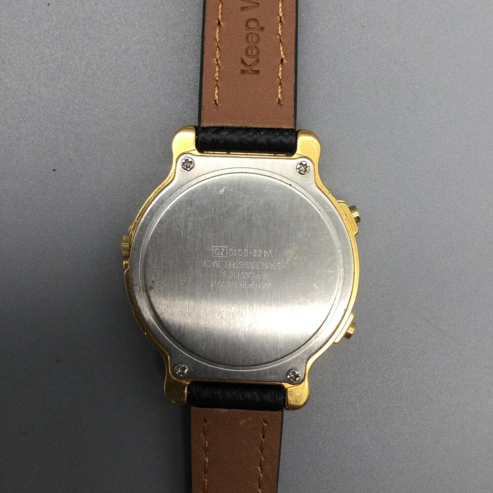 Lorus Boys Watch 31mm Disney Mickey Mouse Dial Gold Tone V422-0010 New Battery